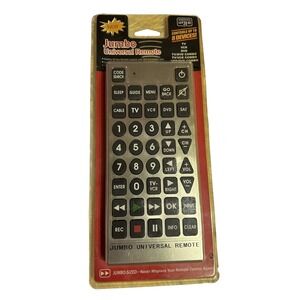 Jumbo Universal Television TV Remote Control Large Button, YK9001 - NEW